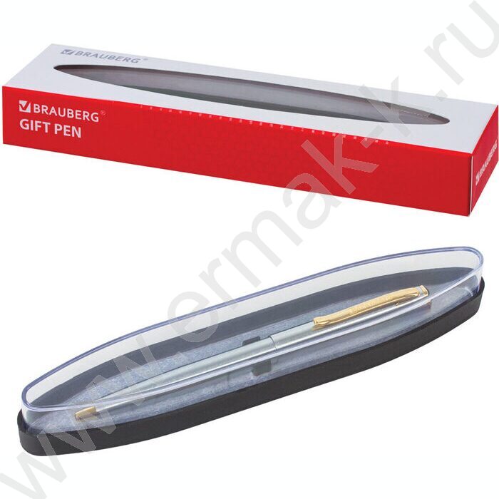 Ручка шар синяя, 0,5мм "Maestro" /корпус серебристый с золотистым | Фото 7