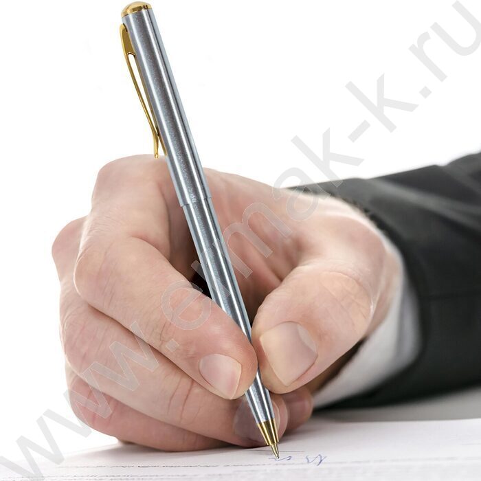Ручка шар синяя, 0,5мм "Maestro" /корпус серебристый с золотистым | Фото 9