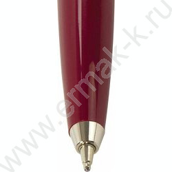 Ручка шар синяя, 0,5мм "Soprano" /корпус серебристый с бордовым | Фото 3