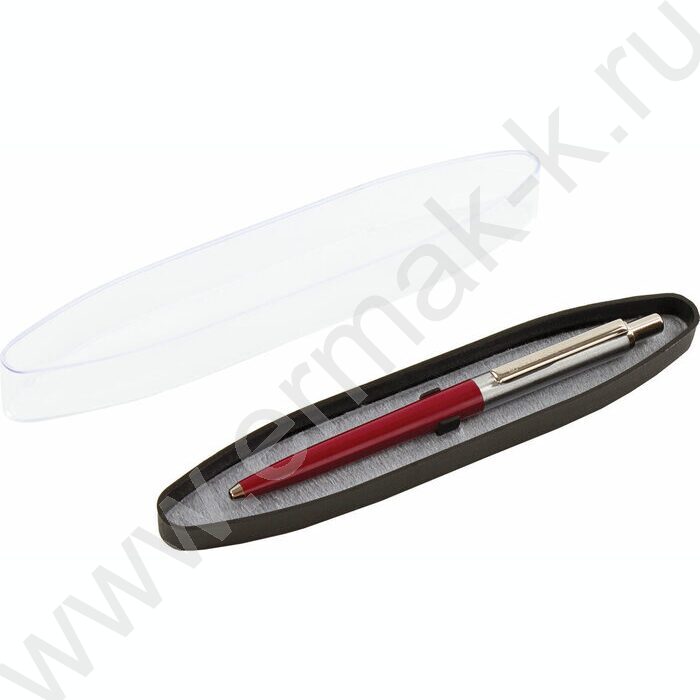 Ручка шар синяя, 0,5мм "Soprano" /корпус серебристый с бордовым | Фото 6