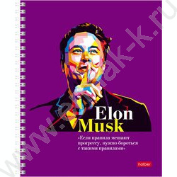 Тетрадь  80л клетка/спираль "Яркие цитаты" /глянц. ламин. /4вида | Фото 1