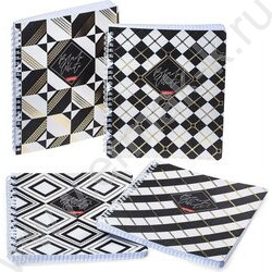 Тетрадь  96л клетка/спираль "Black&White" /мат.ламин. 3D фольга/ ассорти | Фото 5