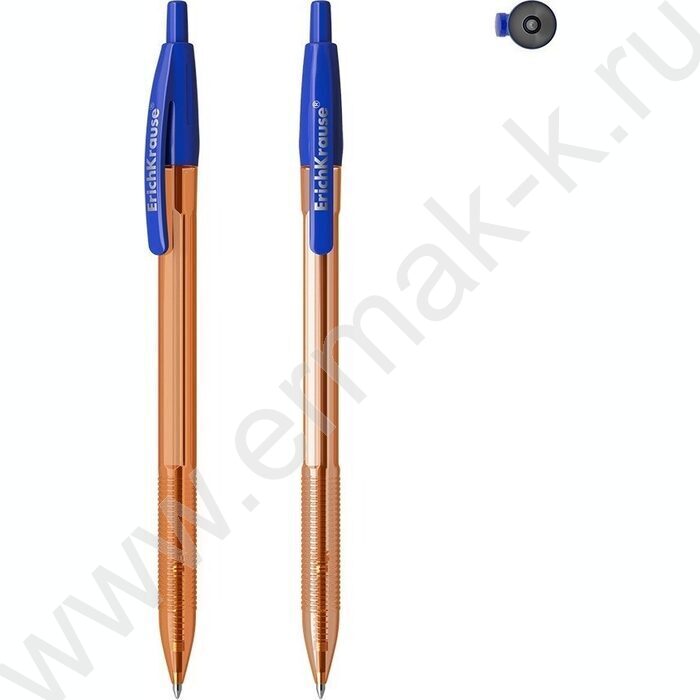 Ручка шар авт R-301 Matic Amber 0.7мм, синяя /корпус-янтарный | Фото 2