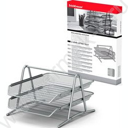 Лоток горизонтальный сетчатый (металл) Compass серебряный /2 уровня | Фото 1