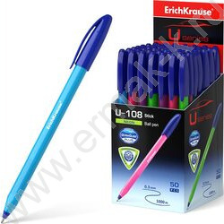 Ручка шар Ultra Glide Technolody U-108 Neon Stick 1,0мм синяя /форма корпуса - треугольная | Фото 2
