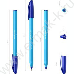 Ручка шар Ultra Glide Technolody U-108 Neon Stick 1,0мм синяя /форма корпуса - треугольная | Фото 3