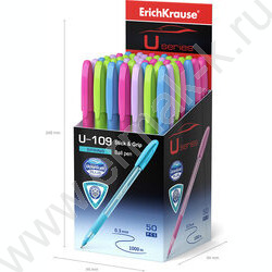 Ручка шар Ultra Glide Technolody U-109 Spring Stick&Grip 1,0мм синяя /форма корпуса - треугольна | Фото 4