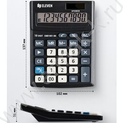 Калькулятор ELEVEN Business Line CMB1001-BK  /двойное питание/ черный, 10 разряд | Фото 4
