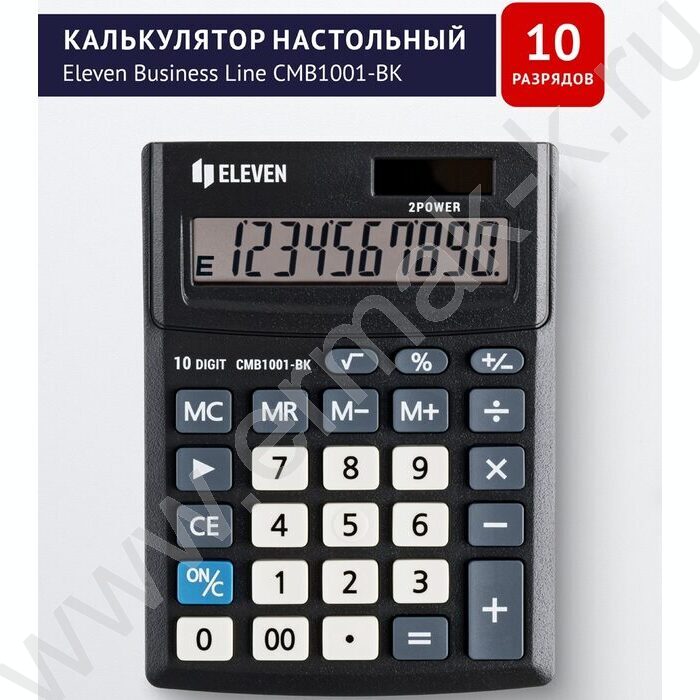 Калькулятор ELEVEN Business Line CMB1001-BK  /двойное питание/ черный, 10 разряд | Фото 6