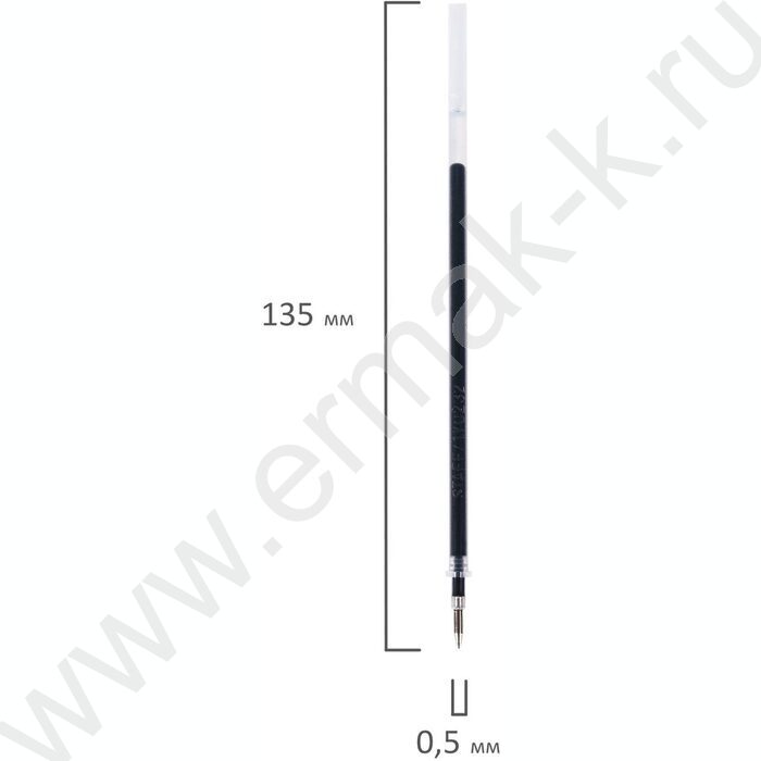 Стержень гел. черный 135мм узел 0,5мм | Фото 3