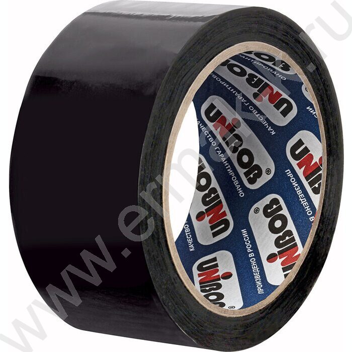 Скотч 48* 66 черный 45мкм Unibob 600 | Фото 1