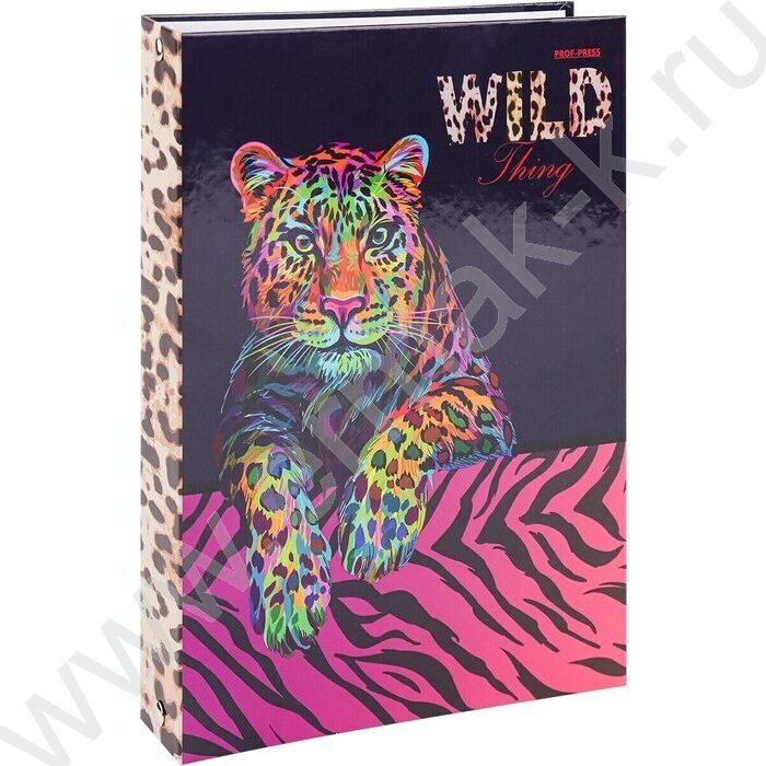 Тетрадь  80л клетка/кольца "Неоновый леопард" | Фото 1