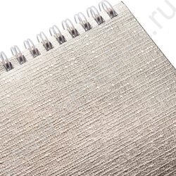 Блокнот  80л А5 спираль бумвинил "METALLIC Золото" | Фото 2