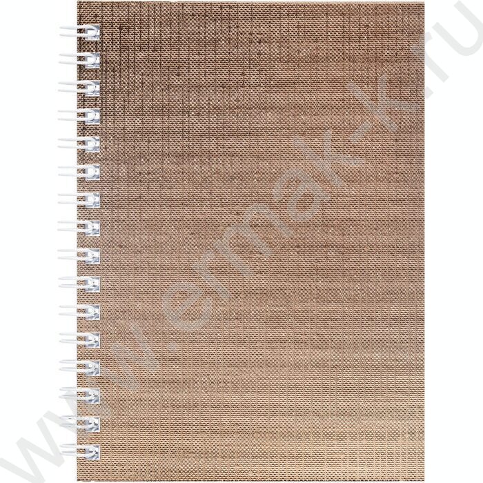 Зап. книжка  80л А6 спираль/бумвинил Metallic Золото | Фото 1
