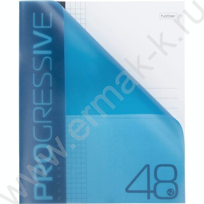 Тетрадь  48л А5 клетка/пластик обл./ "PROGRESSIVE  Синяя" | Фото 2