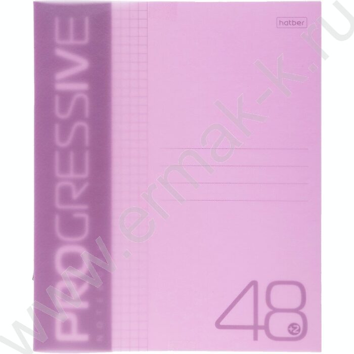 Тетрадь  48л А5 клетка/пластик обл./ "PROGRESSIVE  Розовая" | Фото 1
