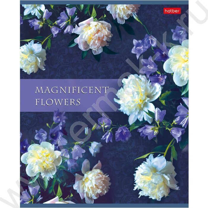 Тетрадь  80л клетка "Роскошные цветы" ассорти | Фото 3