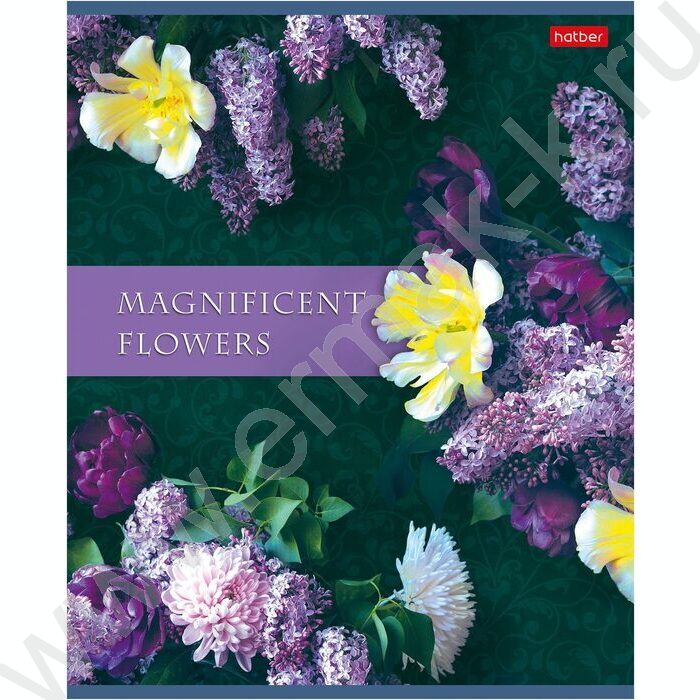 Тетрадь  80л клетка "Роскошные цветы" ассорти | Фото 5