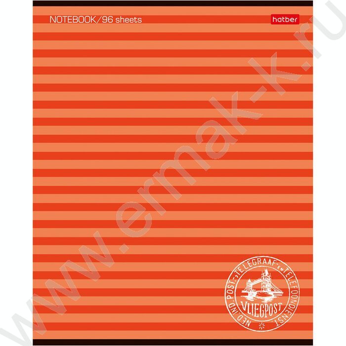 Тетрадь  96л линейка "Полосочки" ассорти | Фото 1