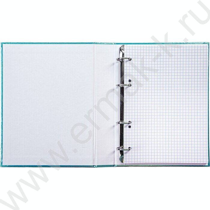 Тетрадь 120л клетка/кольца/бумвинил.обл./ "METALLIC Мята" | Фото 2