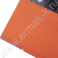 Тетрадь  96л клетка/спираль/пластик.обл. "DIAMOND NEON Оранжевая" 4 цв. разделителя с линейкой | Фото 3