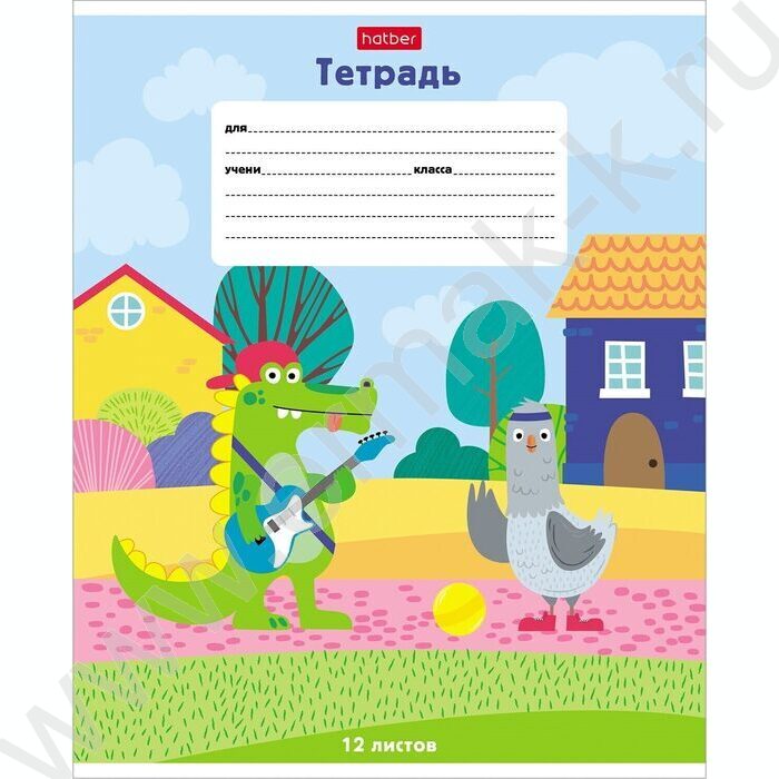 Тетрадь  12л линейка "Каникулы" ассорти | Фото 1