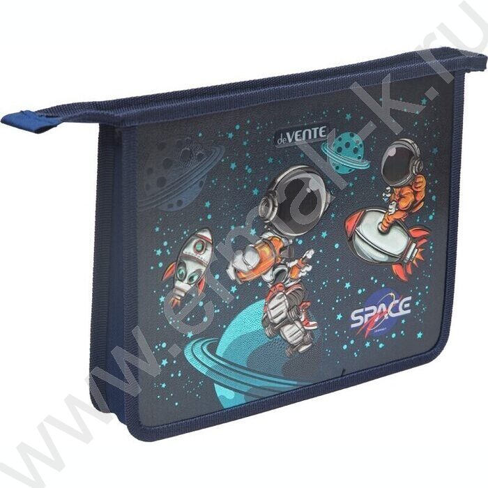 Папка д/тетрадей A5 24x19,8см "Astronaut" картон/пластик, фольга, на молнии, текст.расширен | Фото 1