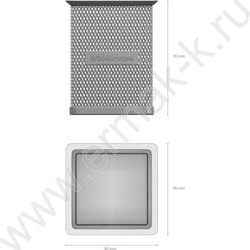 Стакан д/пишущих принадлежностей сетчатый (металл) прямоуг, серый | Фото 2