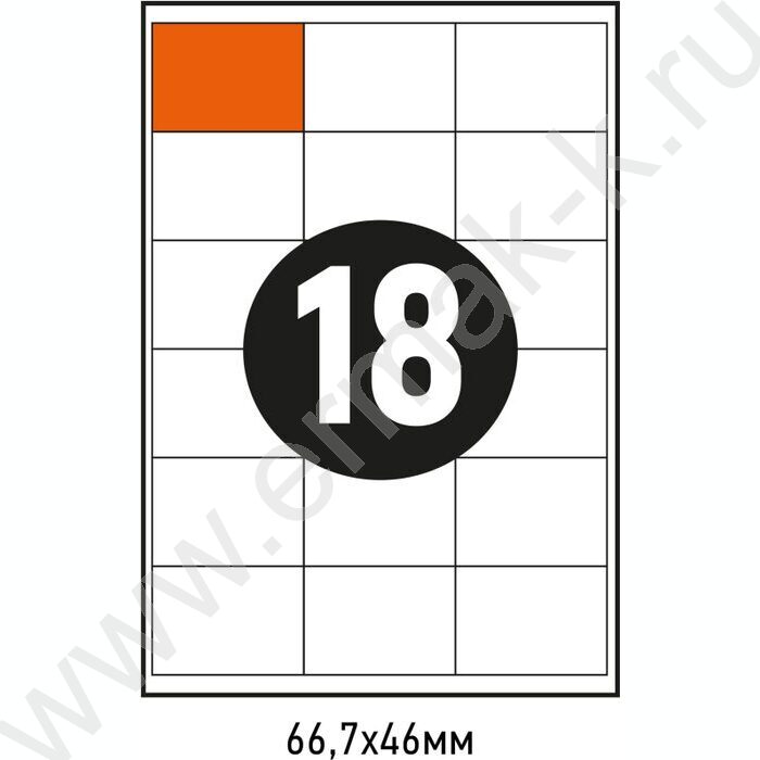Этикетки самокл А4  66,7*46мм /100л*18шт | Фото 5