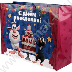 Пакет подарочный бумажный xxxl 45*60*20см Буба | Фото 1