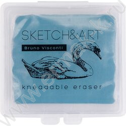 Ластик Клячка Sketch&Art розовый/голубой в пластиковой коробочке | Фото 3