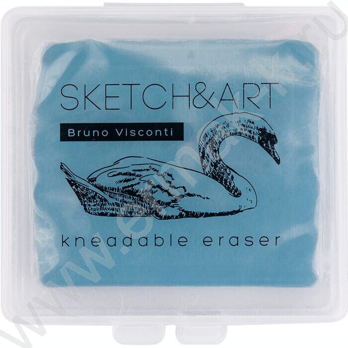 Ластик Клячка Sketch&Art розовый/голубой в пластиковой коробочке | Фото 3