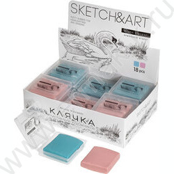 Ластик Клячка Sketch&Art розовый/голубой в пластиковой коробочке | Фото 6