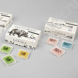 Ластик Клячка Sketch&Art розовый/голубой в пластиковой коробочке | Фото 8