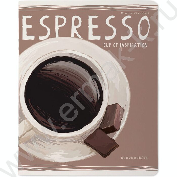 Тетрадь  48л клетка "Счастье в кофе" /мат.лам.Soft Touch/ ассорти | Фото 4