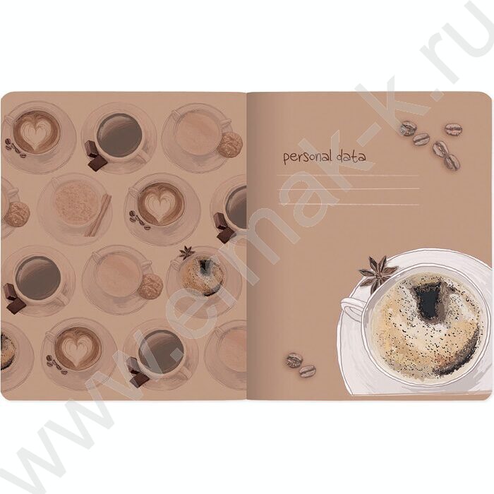 Тетрадь  48л клетка "Счастье в кофе" /мат.лам.Soft Touch/ ассорти | Фото 7