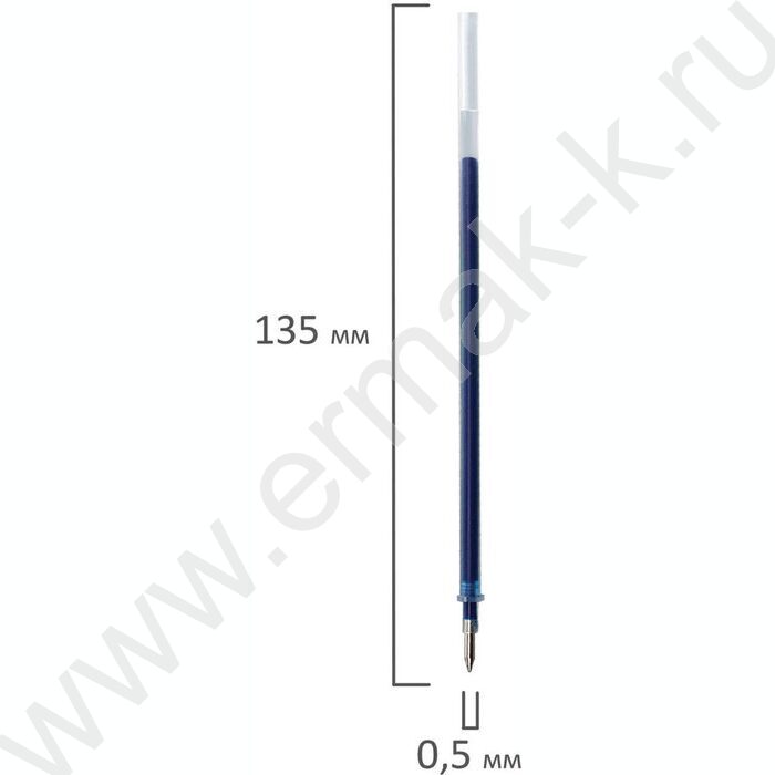 Стержень гел. синий 135мм узел 0,5мм | Фото 3