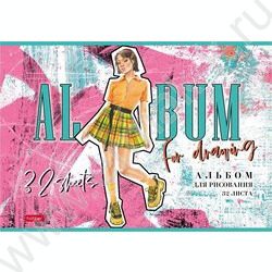 Альбом д/рисования 32л "Zoomer-girl" 5видов | Фото 2