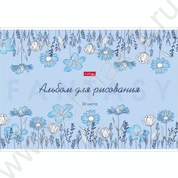 Альбом д/рисования 32л "Wonderful Flowers" /тиснение/ 5видов | Фото 1