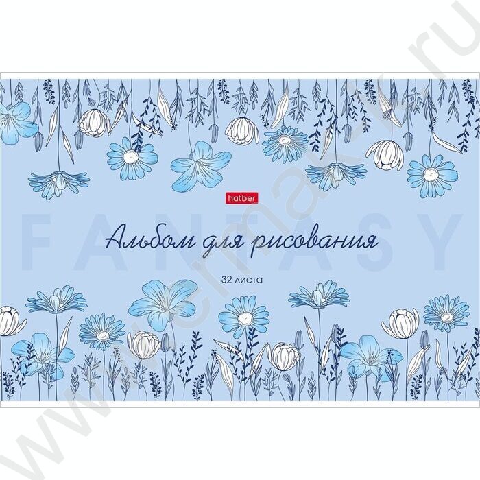 Альбом д/рисования 32л "Wonderful Flowers" /тиснение/ 5видов | Фото 1
