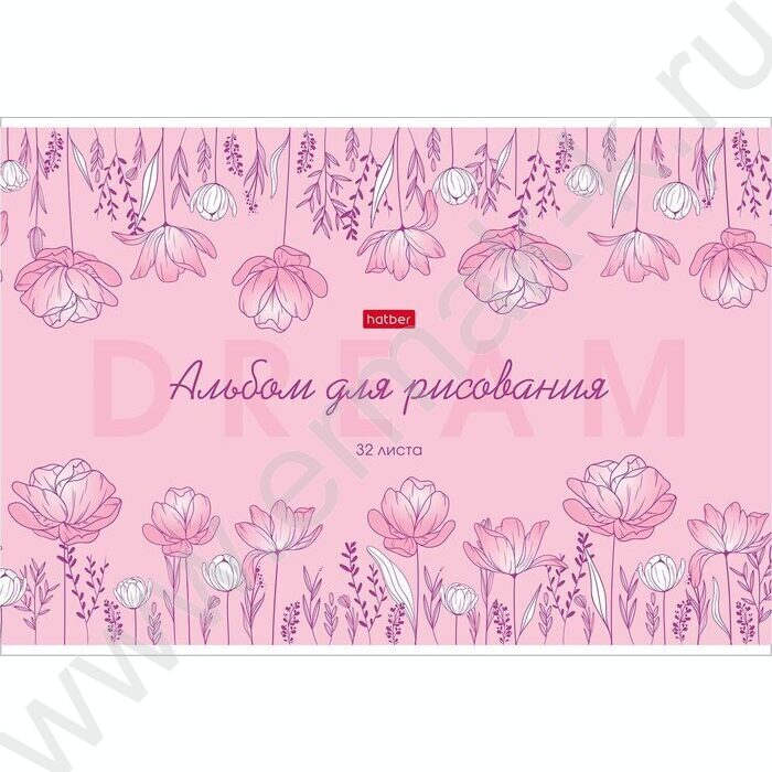 Альбом д/рисования 32л "Wonderful Flowers" /тиснение/ 5видов | Фото 3