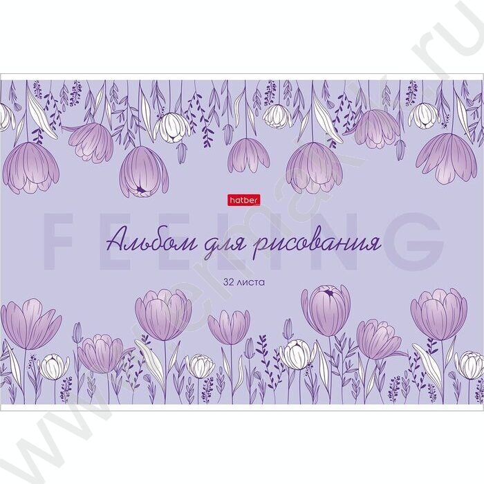 Альбом д/рисования 32л "Wonderful Flowers" /тиснение/ 5видов | Фото 4