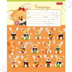 Тетрадь  12л линейка косая "Лисята" 5видов | Фото 2