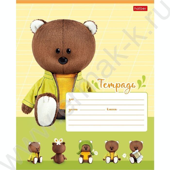 Тетрадь  12л линейка косая "Лисята" 5видов | Фото 3