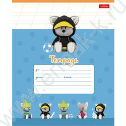 Тетрадь  12л линейка косая "Лисята" 5видов | Фото 4