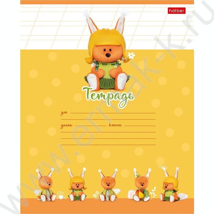 Тетрадь  12л линейка косая "Лисята" 5видов | Фото 5