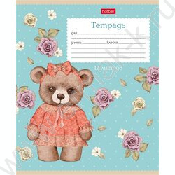 Тетрадь  12л клетка "Мишки-малышки" /тиснение/ 5видов | Фото 2