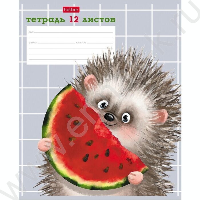 Тетрадь  12л клетка "Хорошо быть ёжиком" 5видов | Фото 2