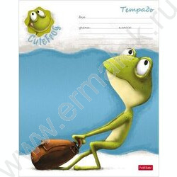 Тетрадь  12л клетка "Лягушонок Ден" /тиснение/ 5видов | Фото 4