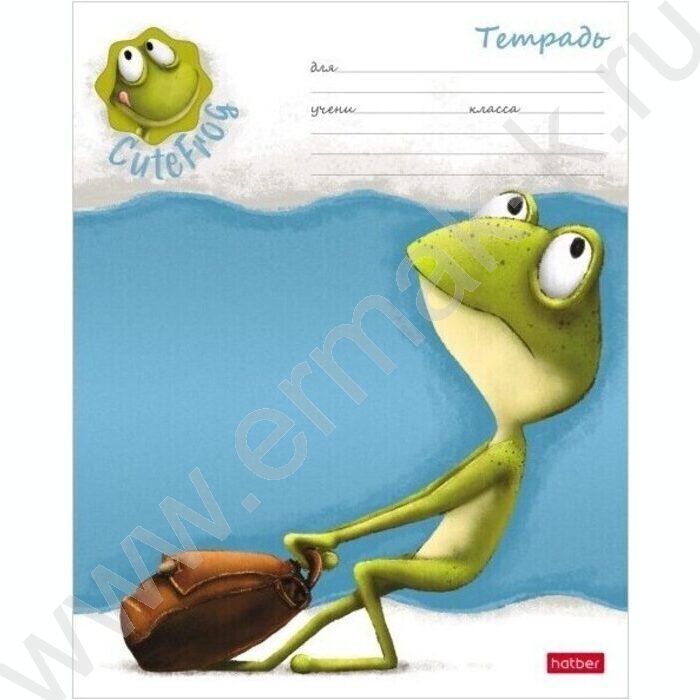 Тетрадь  12л клетка "Лягушонок Ден" /тиснение/ 5видов | Фото 4
